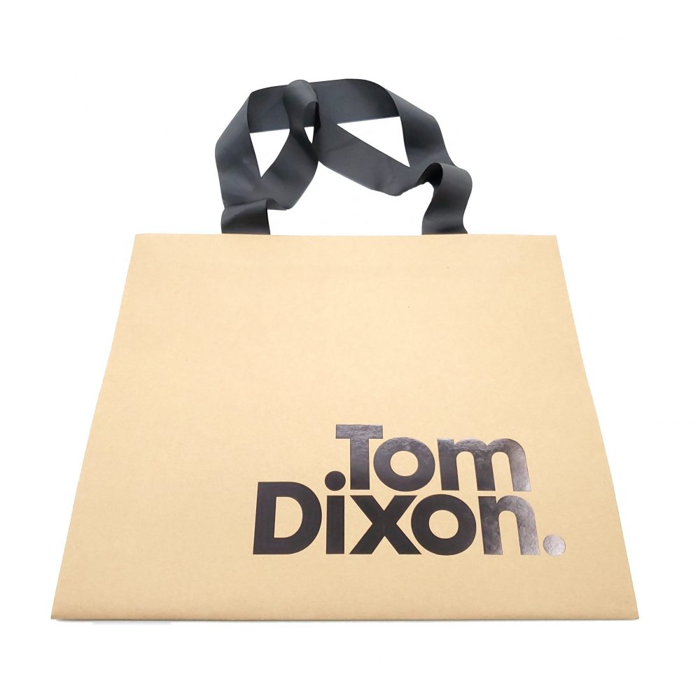 Kraft Paper Carrier Bag with Grosgrain Ribbon