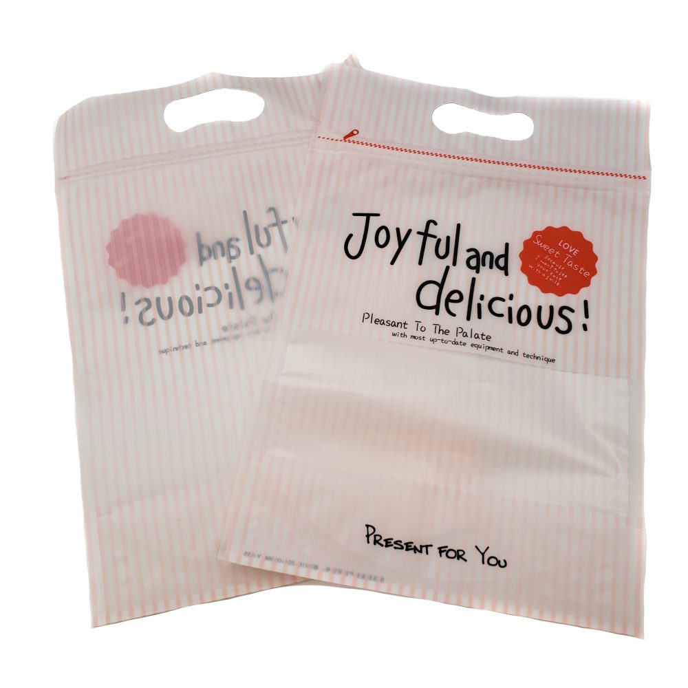 Patch Handle Plastic Zipper Bag