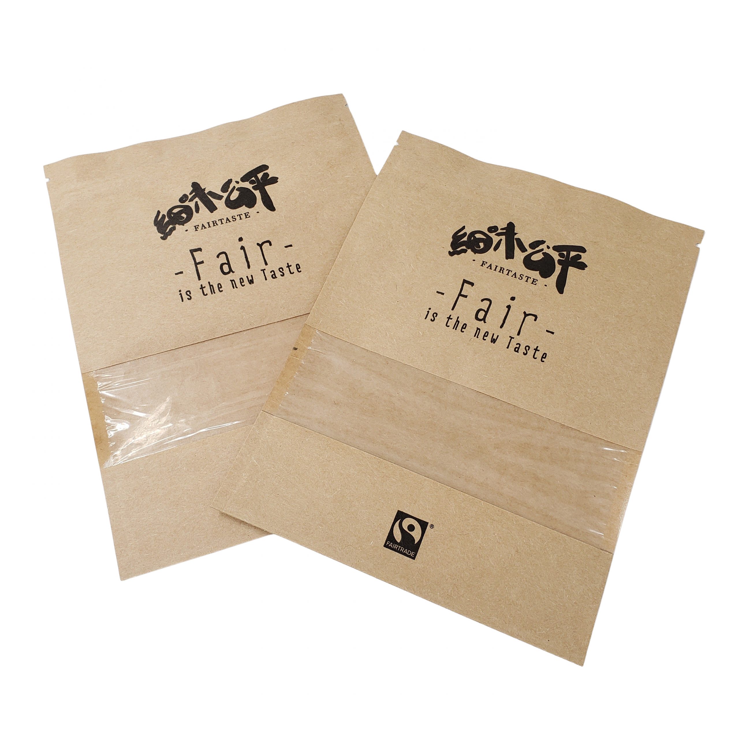 Kraft Cover Plastic Window Stand Bag